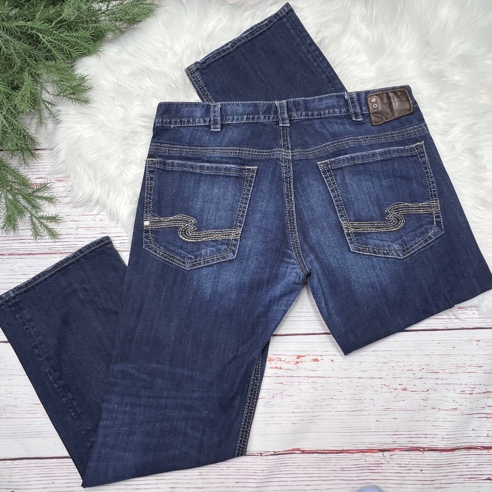 👖Like New |•SILVER JEANS•| Gordie Loose Fit Straight Leg 40x34👖 - Picture 4 of 12